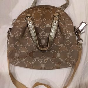 Vintage Coach Brown Purse with Extra Long Strap